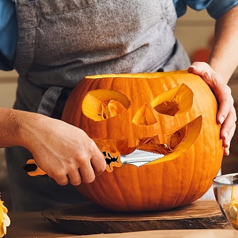 Pumpkin Carving Kit and Tools with Stainless Steel Saw Knife and 7-Piece Supplies Set