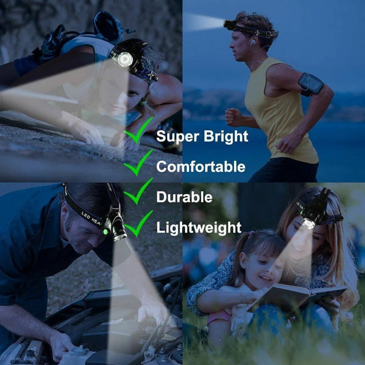 Rechargeable LED Headlamp 990000 Lumens