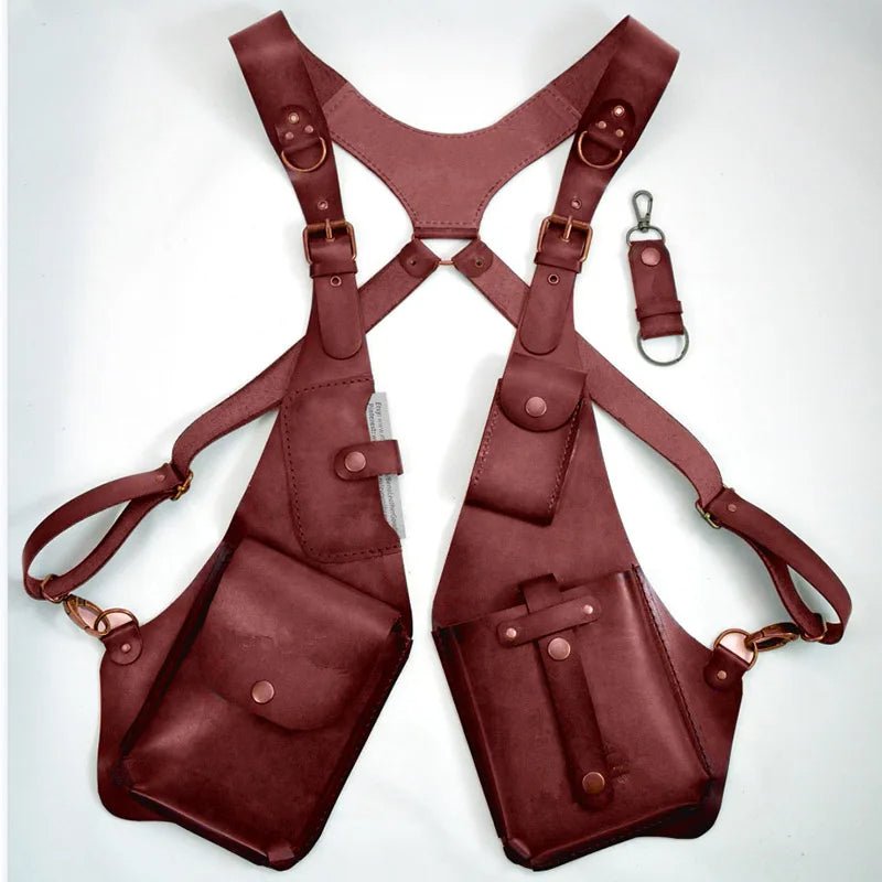 Leather Shoulder Holster Crossbody Bag Anti Theft Security Bag