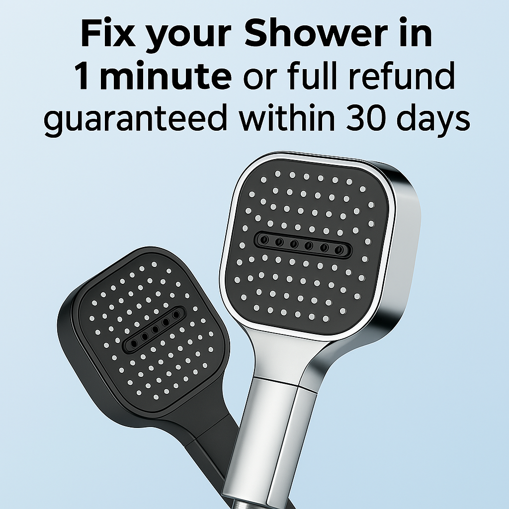 High Pressure Round Shower Head Adjustable Spray Bathroom Fixture