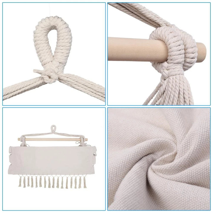 Hanging Rope Hammock Chair Swing Seat for Garden Patio Porch Camping