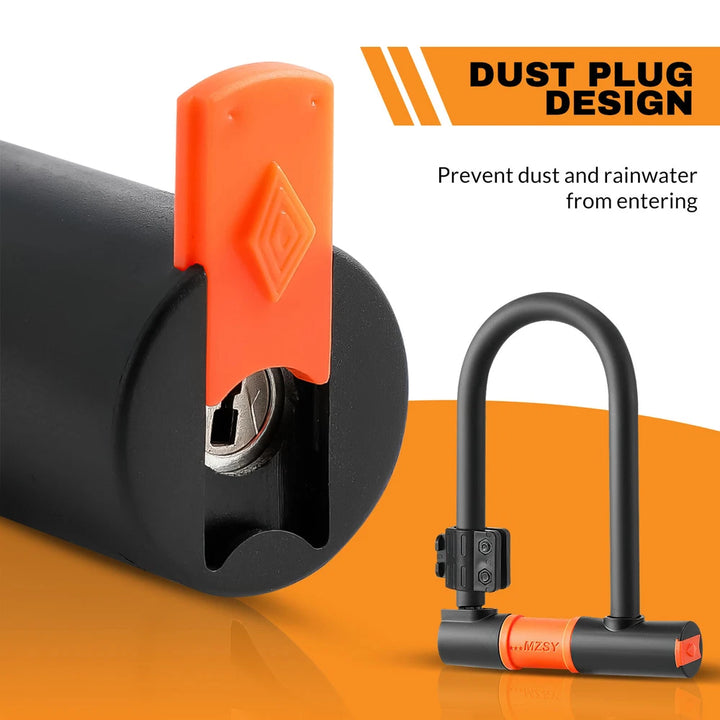 U Lock Bicycle Bike Lock with Steel Security Cable 16mm Heavy Duty