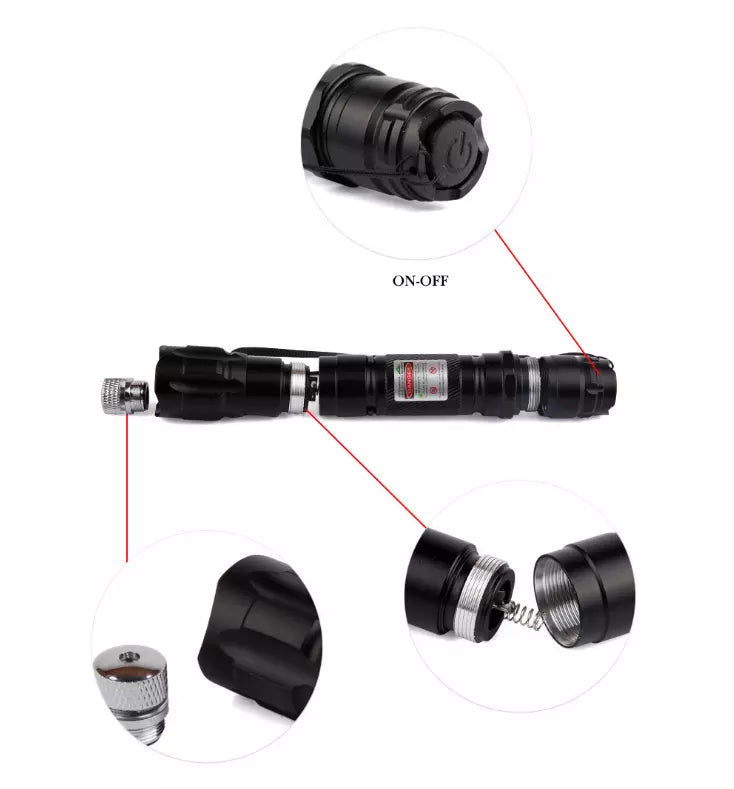 Rechargeable Laser Pointer Pen Long Range Torch