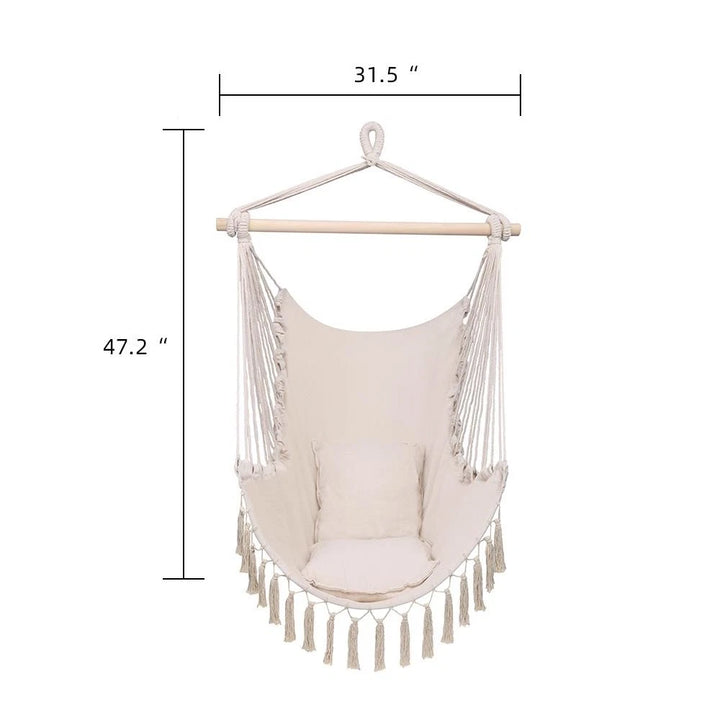Hanging Rope Hammock Chair Swing Seat for Garden Patio Porch Camping