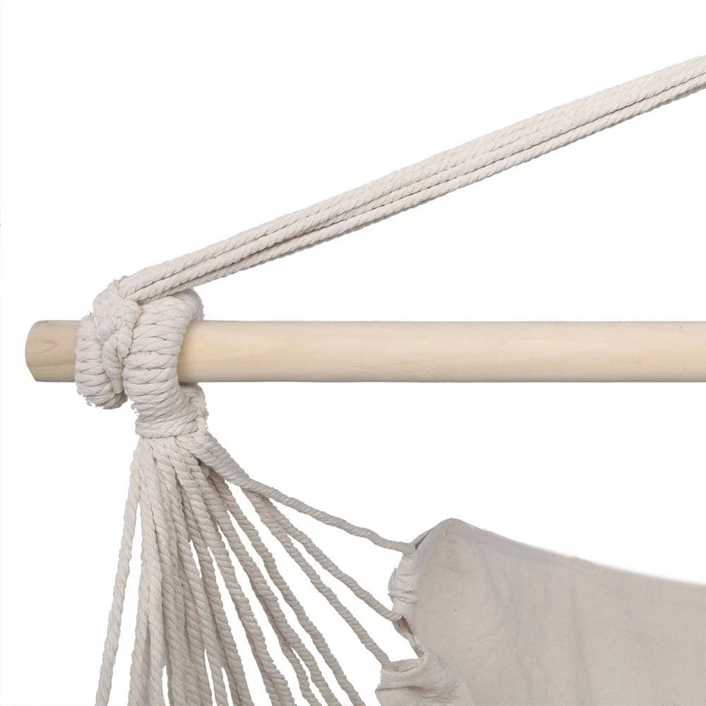 Hanging Rope Hammock Chair Swing Seat for Garden Patio Porch Camping