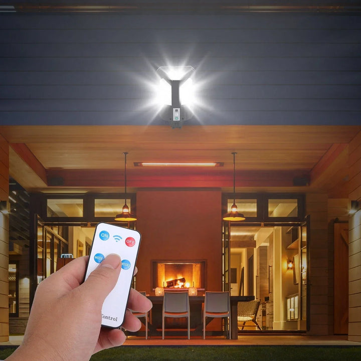 Solar Motion Sensor Outdoor Wall Light Plastic Flush Mount