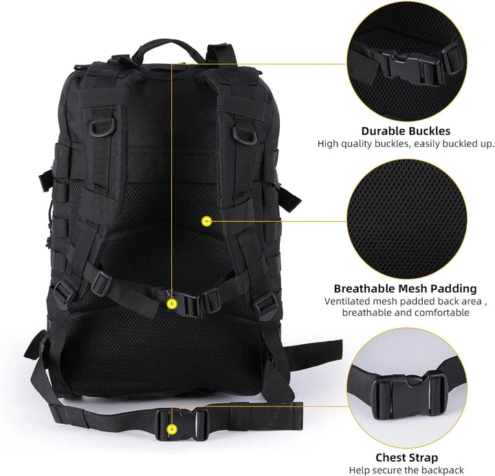 45 Liter Tactical Military MOLLE Backpack Assault Bugout Bag