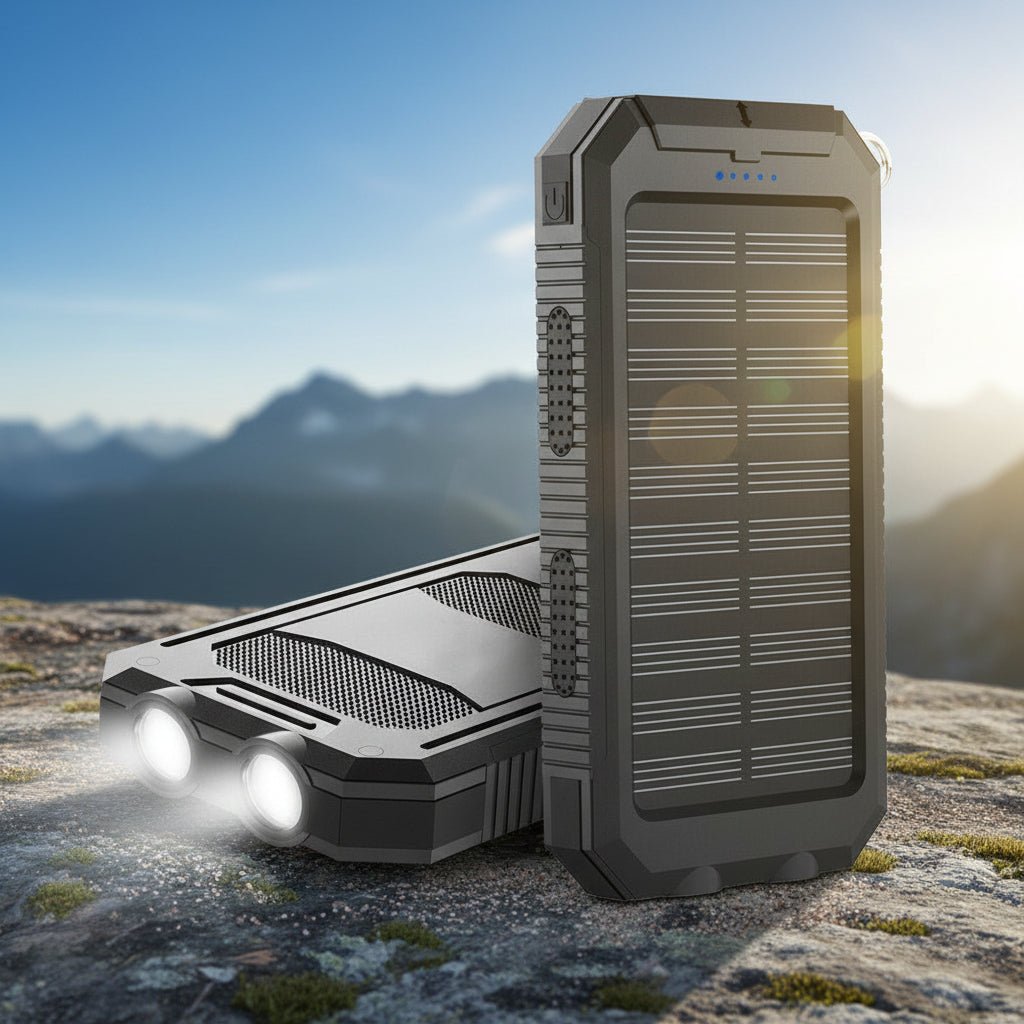 Solar Power Bank Portable Phone Charger Waterproof For Camping