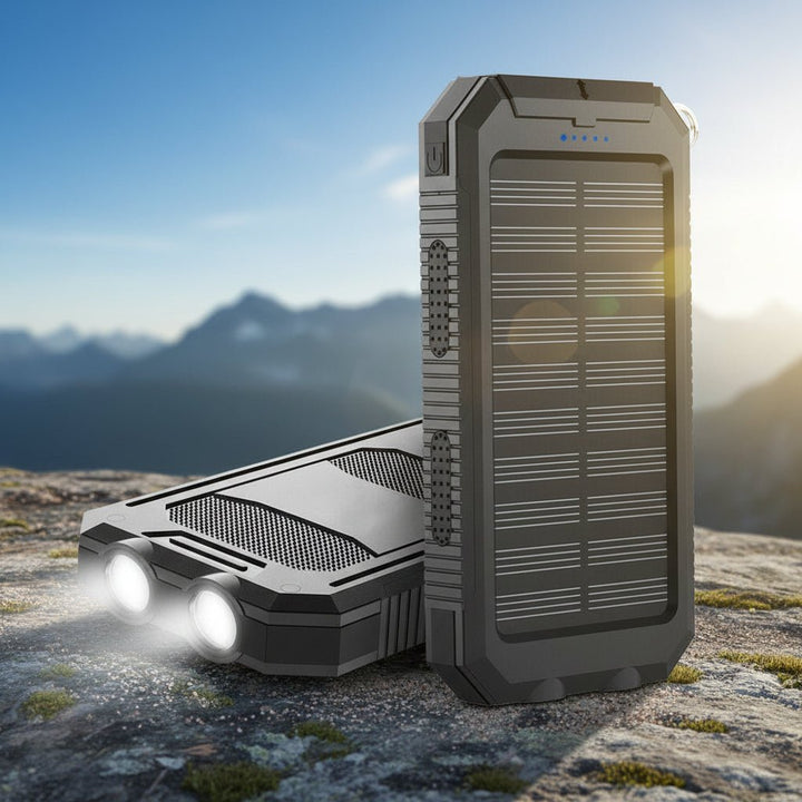 Solar Power Bank Portable Phone Charger Waterproof For Camping