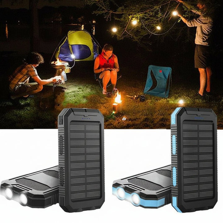 Solar Power Bank Portable Phone Charger Waterproof For Camping