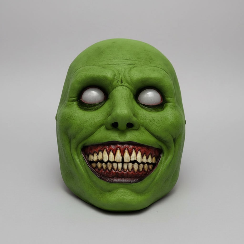Scary Halloween Mask Creepy Demon Full Face with Pointed Teeth for Party Clown