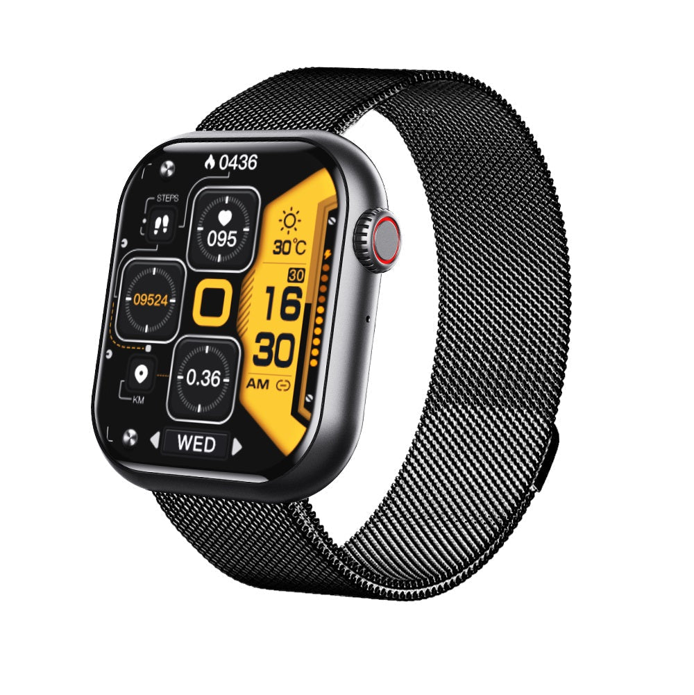 Heart Rate &amp; Blood Pressure Monitor Square Smartwatch Fitness Tracker