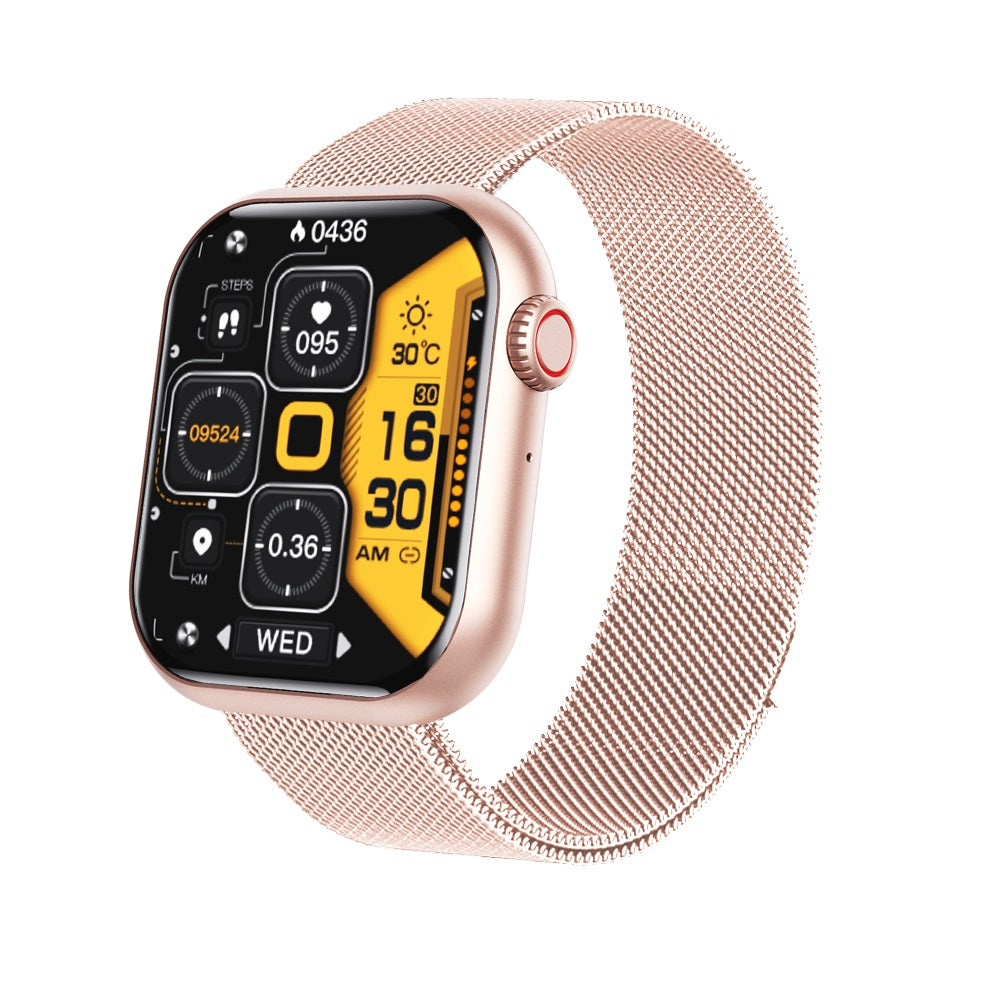 Heart Rate &amp; Blood Pressure Monitor Square Smartwatch Fitness Tracker