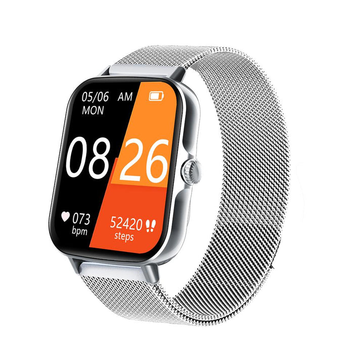 Heart Rate &amp; Blood Pressure Monitor Square Smartwatch Fitness Tracker