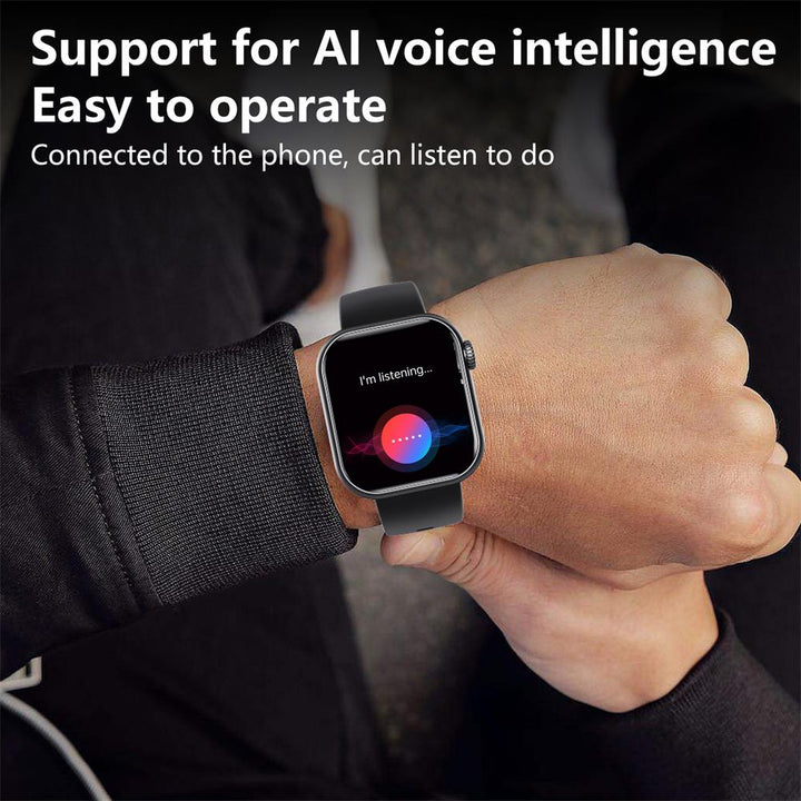 Heart Rate &amp; Blood Pressure Monitor Square Smartwatch Fitness Tracker