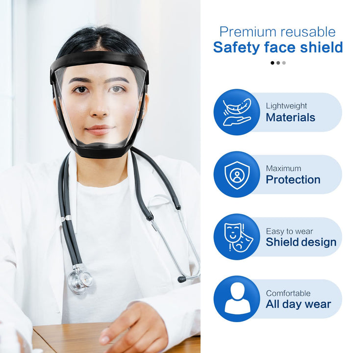 Face Shield Anti Fog Protective Safety Shield Clear Visor