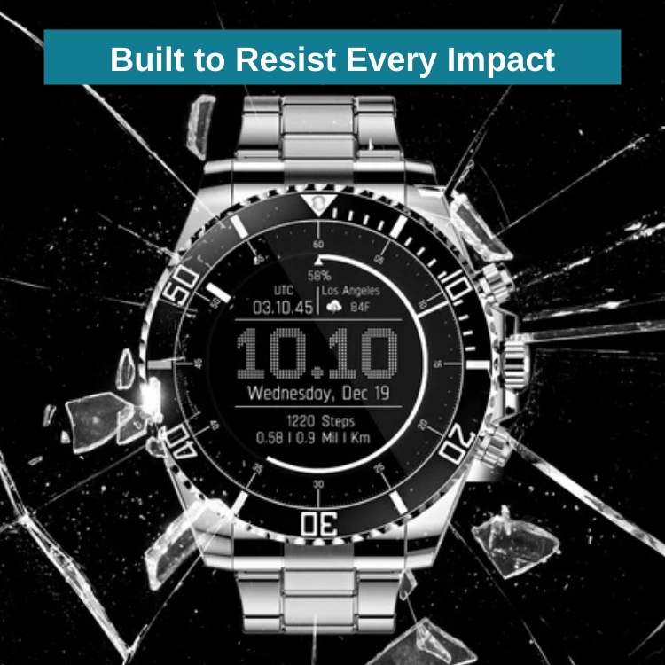 Military Health Watch Digital Round Smartwatch Fitness Tracker