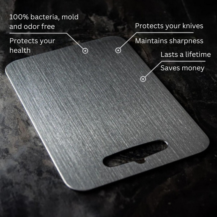 Titanium Cutting Board Antibacterial Non-Porous Ultra Hygienic