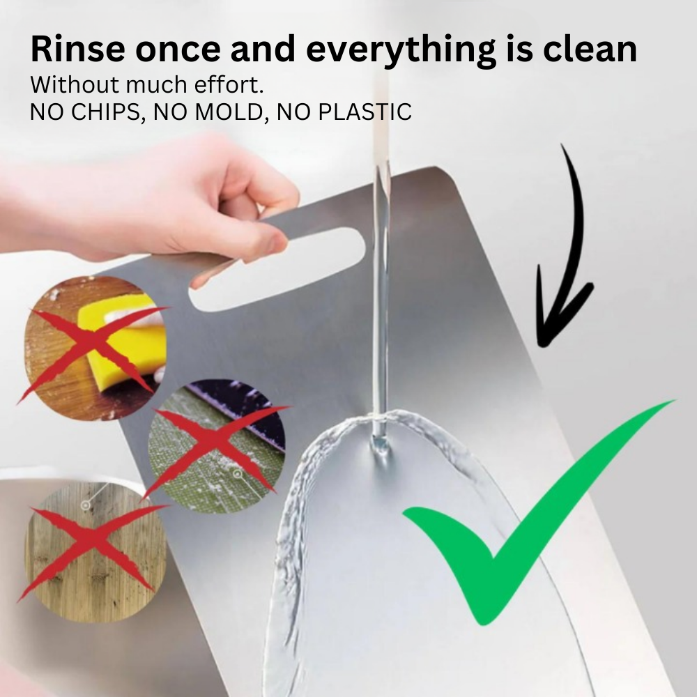 Titanium Cutting Board Antibacterial Non-Porous Ultra Hygienic
