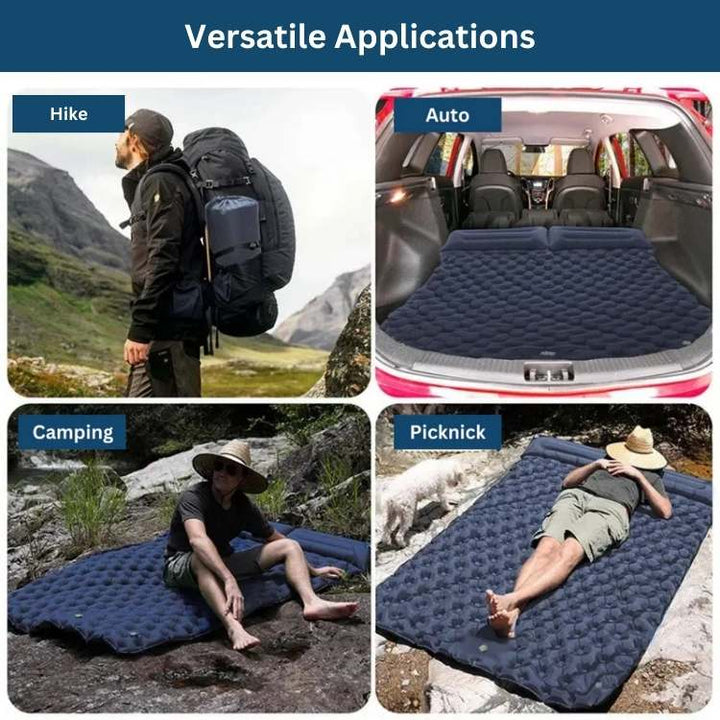 Double Air Mattress Inflatable Camping Sleeping Pad Lightweight Rugged