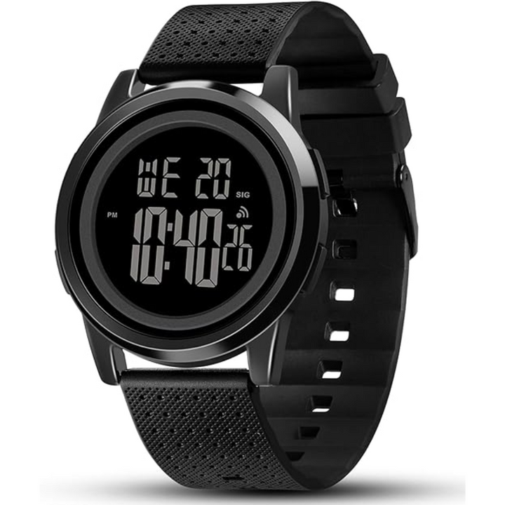 Digital Sports Watch Waterproof Ultra-Thin Round Wristwatch