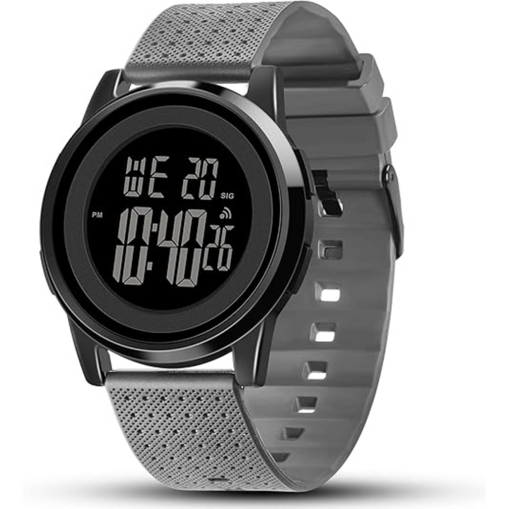 Digital Sports Watch Waterproof Ultra-Thin Round Wristwatch