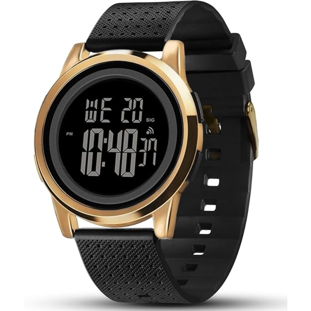 Digital Sports Watch Waterproof Ultra-Thin Round Wristwatch