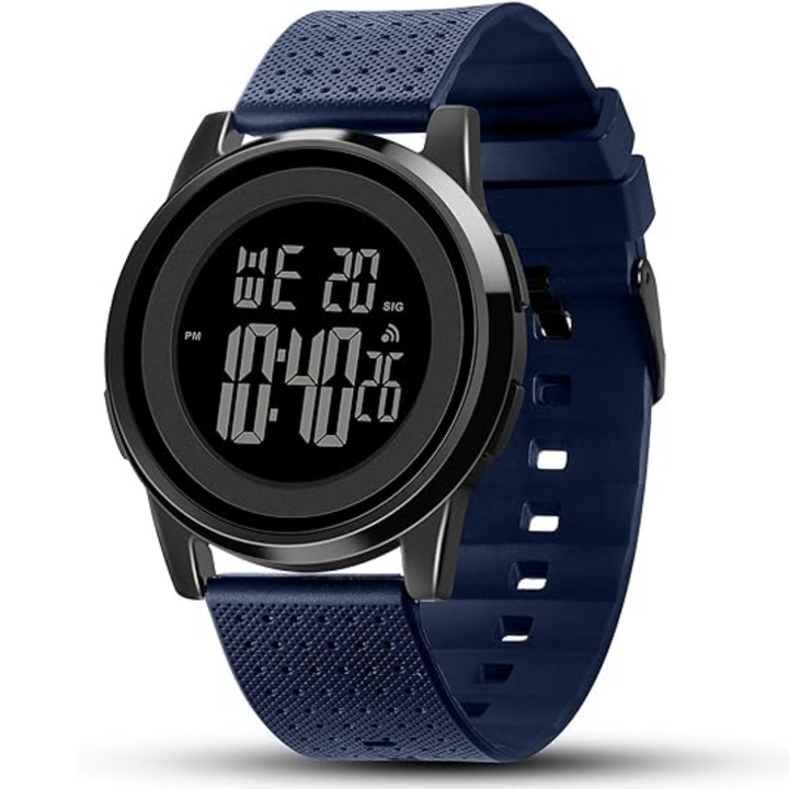 Digital Sports Watch Waterproof Ultra-Thin Round Wristwatch