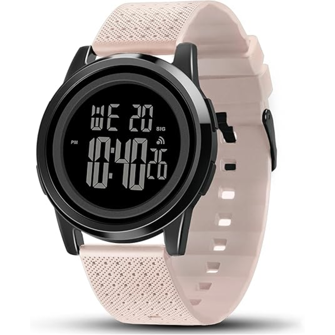 Digital Sports Watch Waterproof Ultra-Thin Round Wristwatch