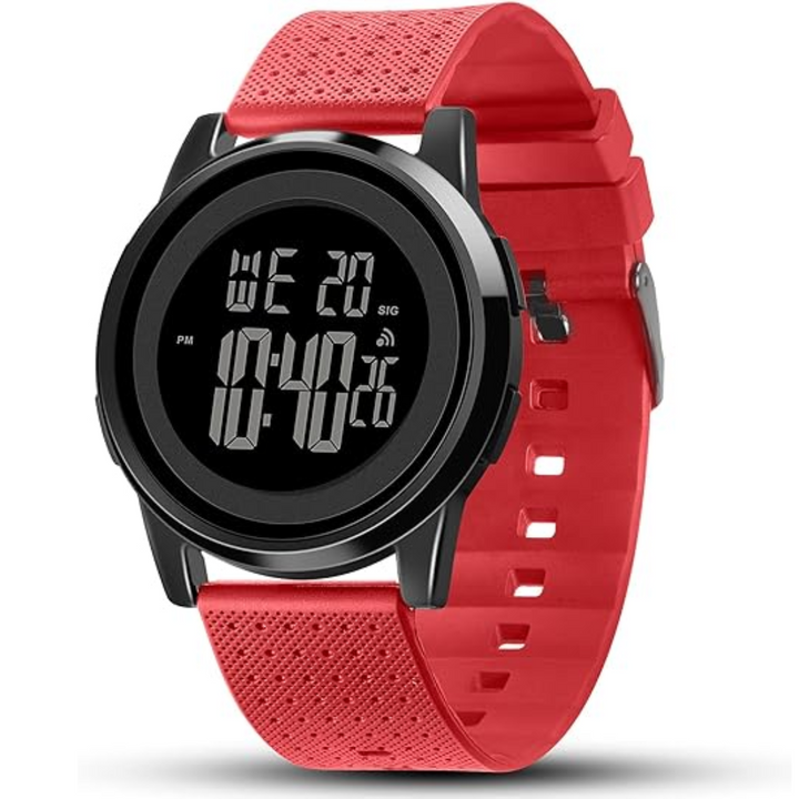 Digital Sports Watch Waterproof Ultra-Thin Round Wristwatch