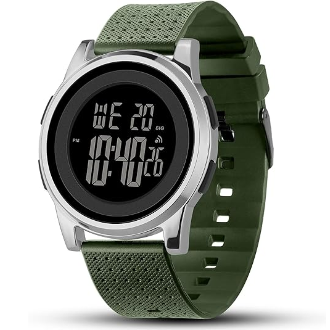 Digital Sports Watch Waterproof Ultra-Thin Round Wristwatch