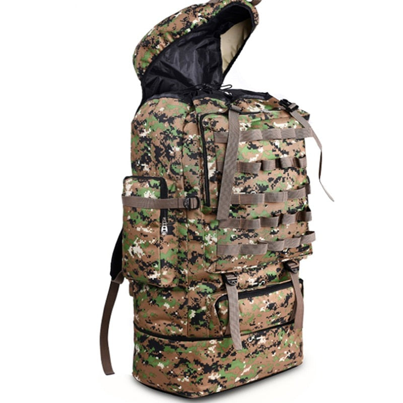 Waterproof 100L Travel Backpack Lightweight Durable Outdoor Backpack