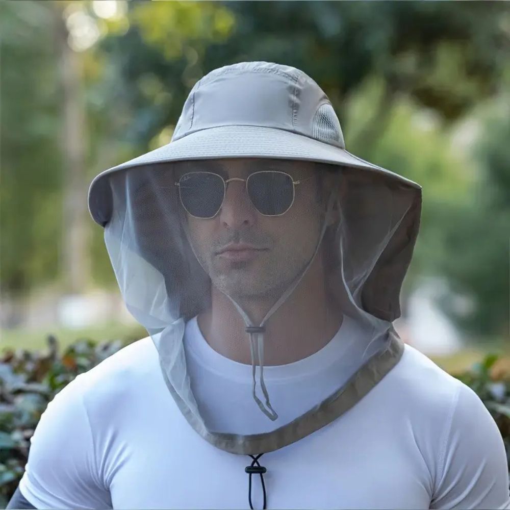Gardening Sun Hat with Mosquito Net UV Protection Wide Brim