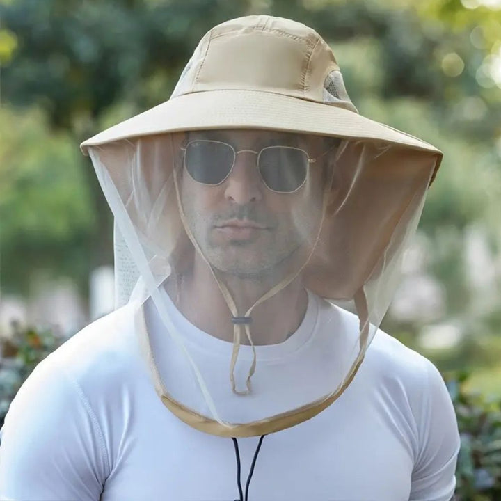 Gardening Sun Hat with Mosquito Net UV Protection Wide Brim