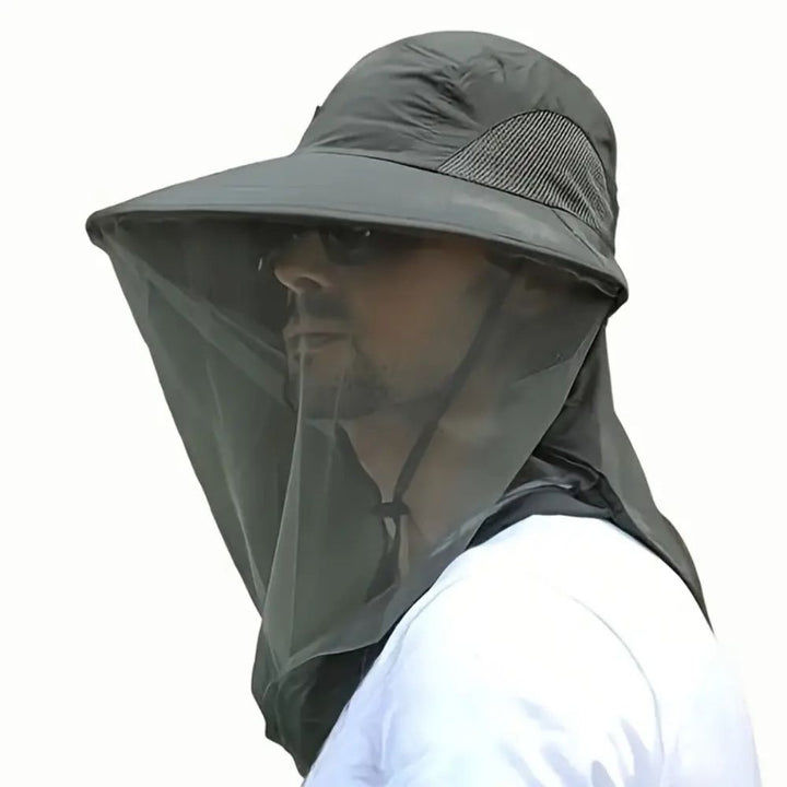 Gardening Sun Hat with Mosquito Net UV Protection Wide Brim