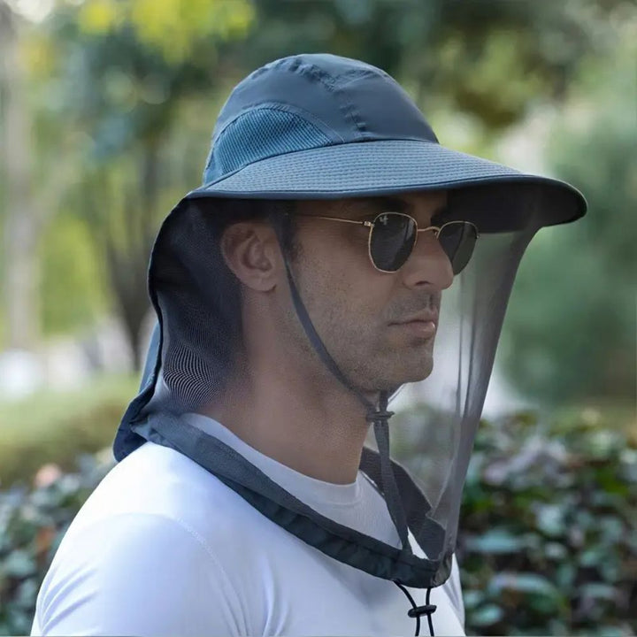 Gardening Sun Hat with Mosquito Net UV Protection Wide Brim