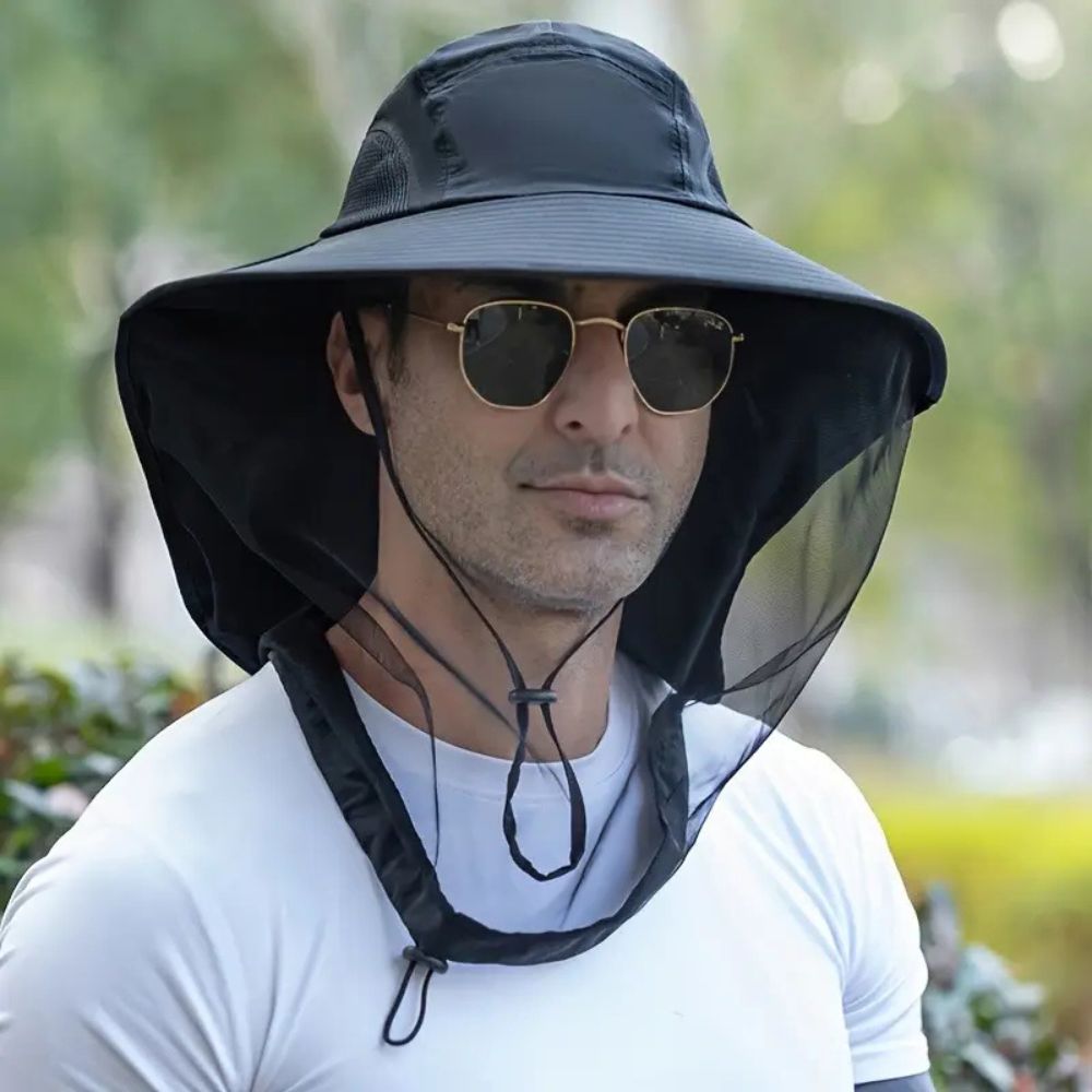 Gardening Sun Hat with Mosquito Net UV Protection Wide Brim